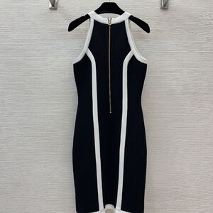 Balmain black knitted dress with back zipper lady style Size M
